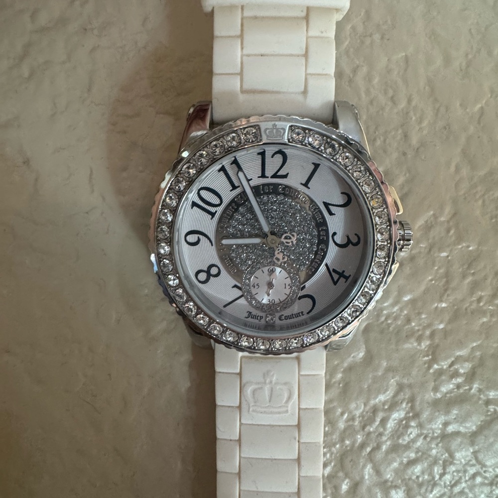 Juicy Couture - Never worn. White and Silver Crystal Watch